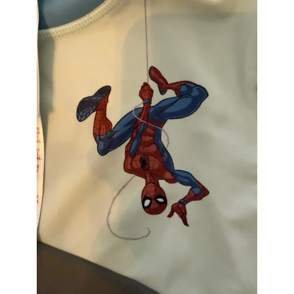 Disney Marvel Spider-Man Boy’s Swim Rash guard UPF Vacation Summer size 7/8